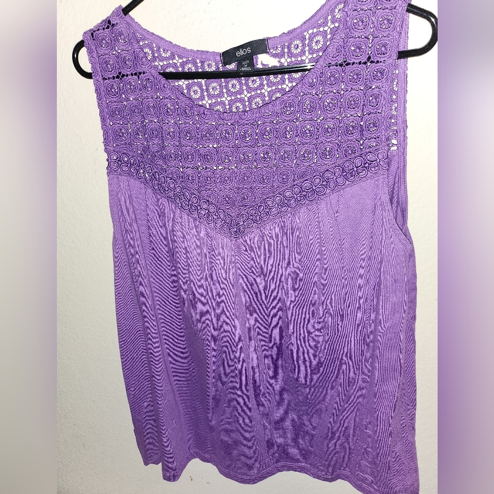 Ellos Violet Crochet Dress